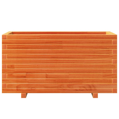 Odlingslåda vaxbrun 90x40x49,5 cm massiv furu