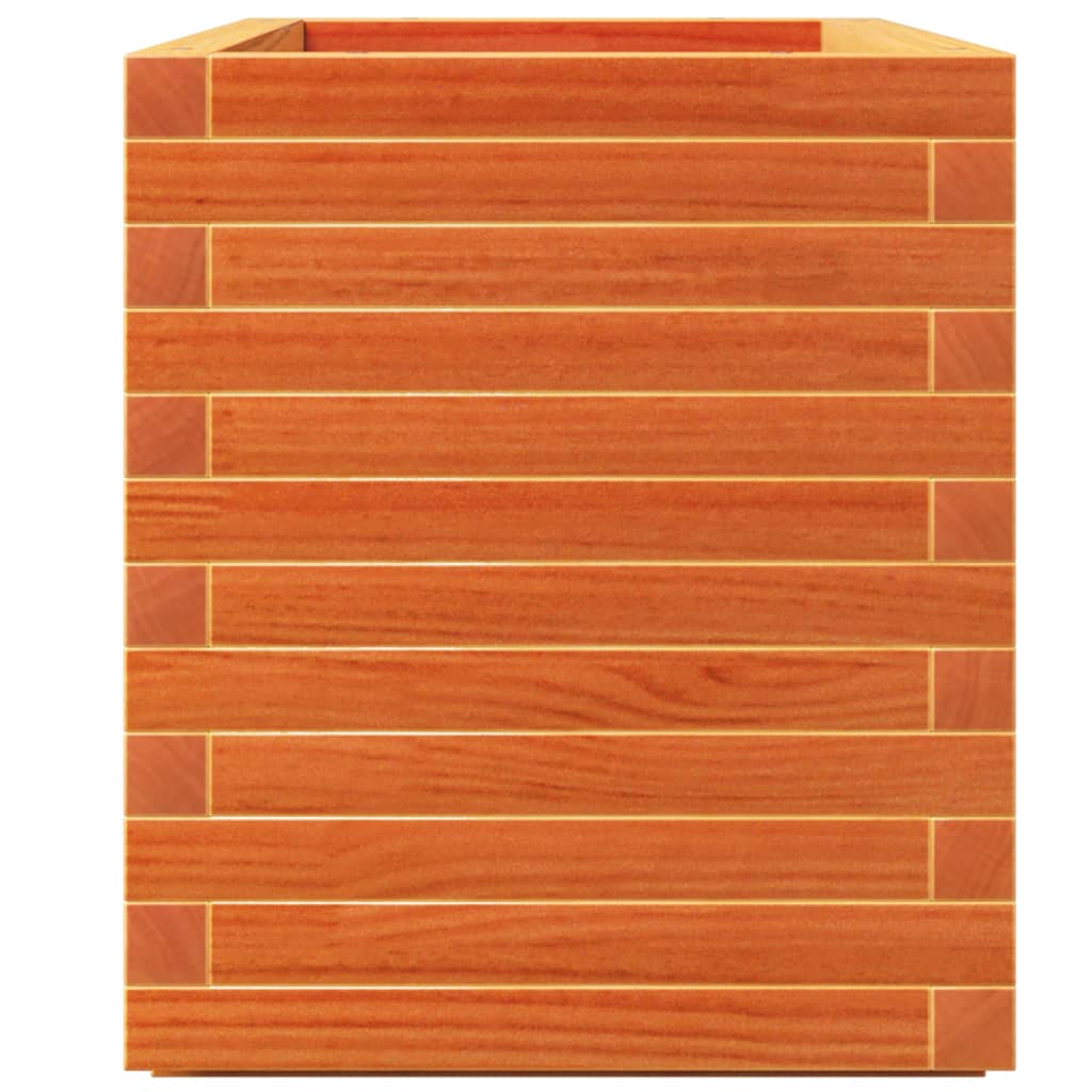 Odlingslåda vaxbrun 90x40x49,5 cm massiv furu