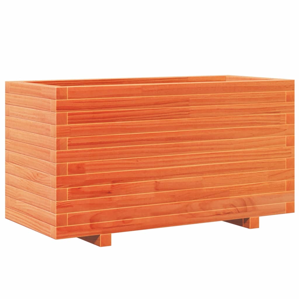 Odlingslåda vaxbrun 90x40x49,5 cm massiv furu