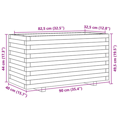 Odlingslåda 90x40x49,5 cm massivt douglasträ