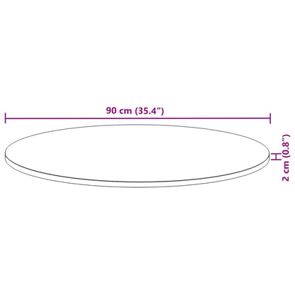 Bordsskiva rund Ø90x2 cm massivt akaciaträ