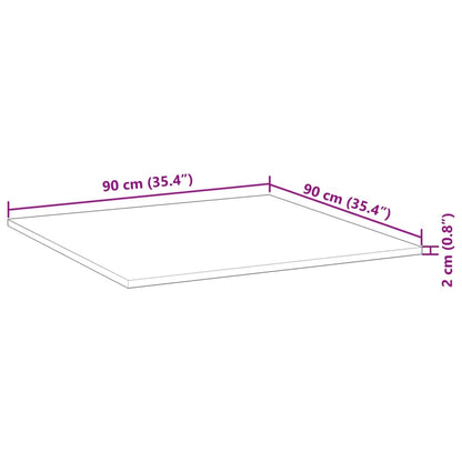 Bordsskiva fyrkantig 90x90x2 cm massivt akaciaträ