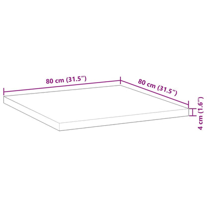 Bordsskiva fyrkantig 80x80x4 cm massivt akaciaträ