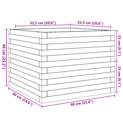 Odlingslåda 60x60x46 cm massivt furuträ