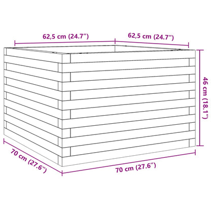 Odlingslåda 70x70x46 cm massivt furuträ