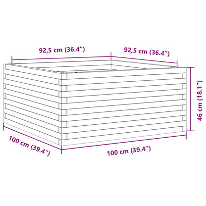 Odlingslåda 100x100x46 cm massivt douglasträ