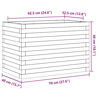 Odlingslåda 70x40x46 cm massivt furuträ