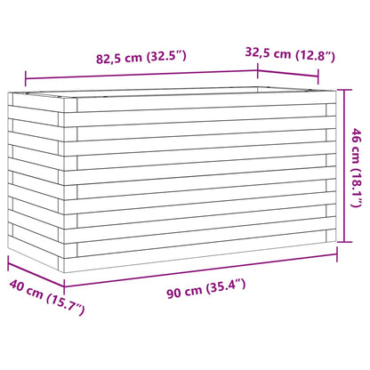 Odlingslåda 90x40x46 cm massivt furuträ