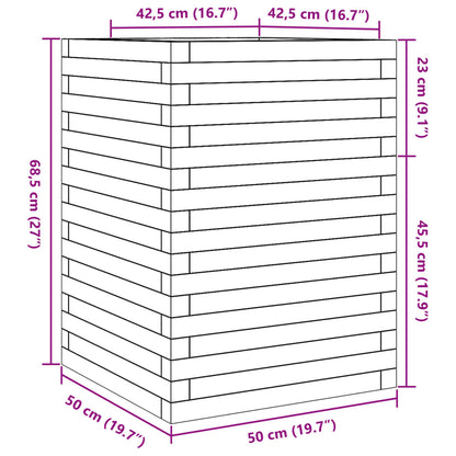 Odlingslåda 50x50x68,5 cm massivt furuträ