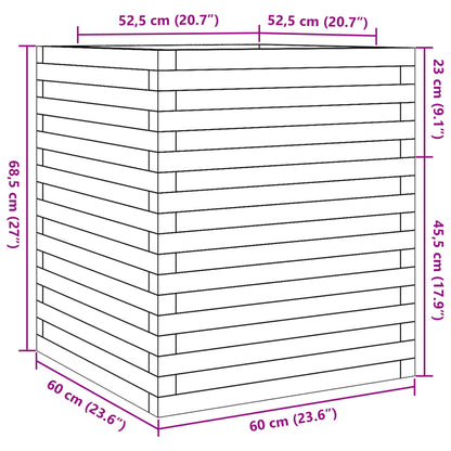 Odlingslåda 60x60x68,5 cm massiv douglasträ