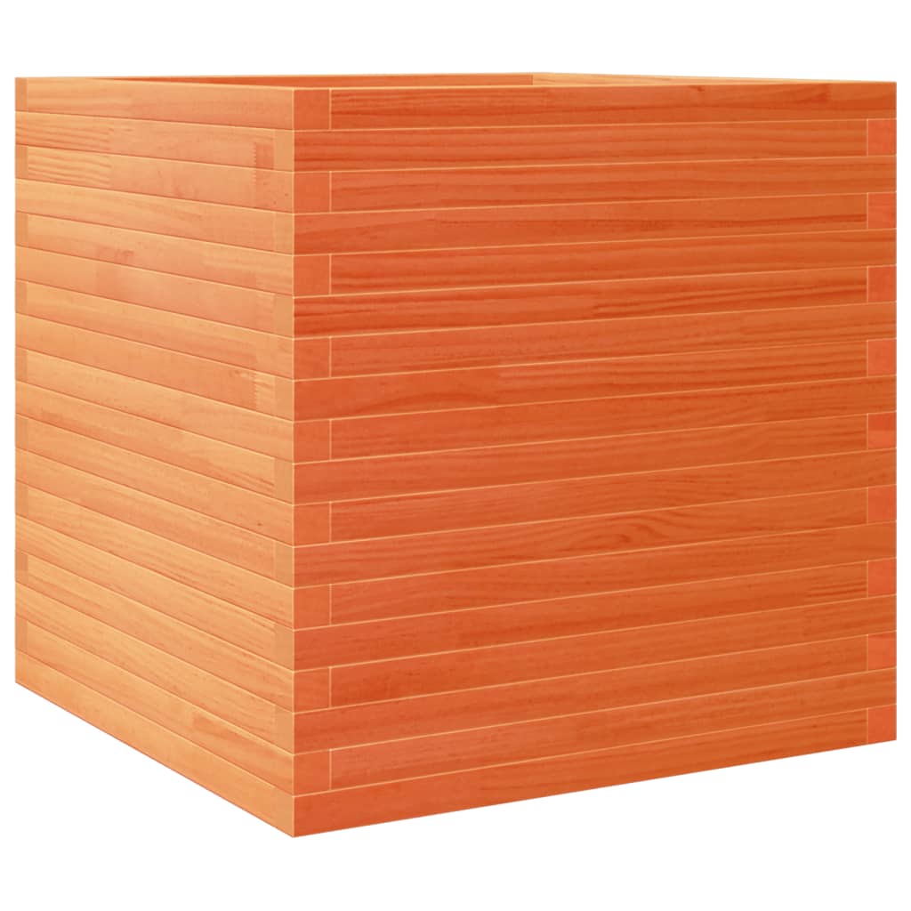 Odlingslåda vaxbrun 70x70x68,5 cm massiv furu
