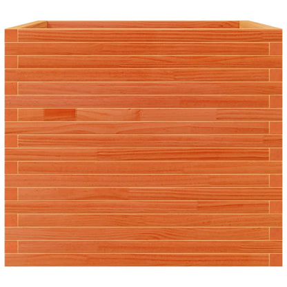 Odlingslåda vaxbrun 80x80x68,5 cm massiv furu
