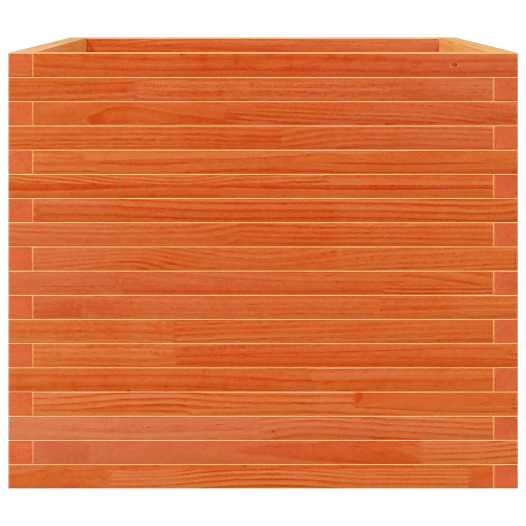 Odlingslåda vaxbrun 80x80x68,5 cm massiv furu