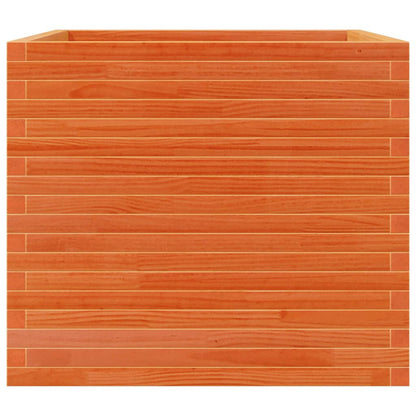 Odlingslåda vaxbrun 80x80x68,5 cm massiv furu