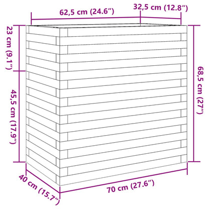 Odlingslåda 70x40x68,5 cm massivt furuträ