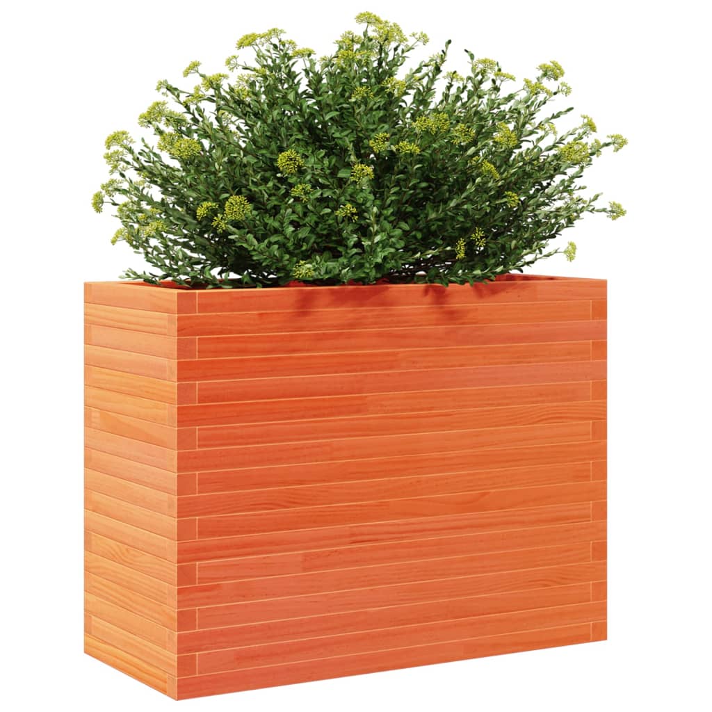 Odlingslåda vaxbrun 90x40x68,5 cm massiv furu