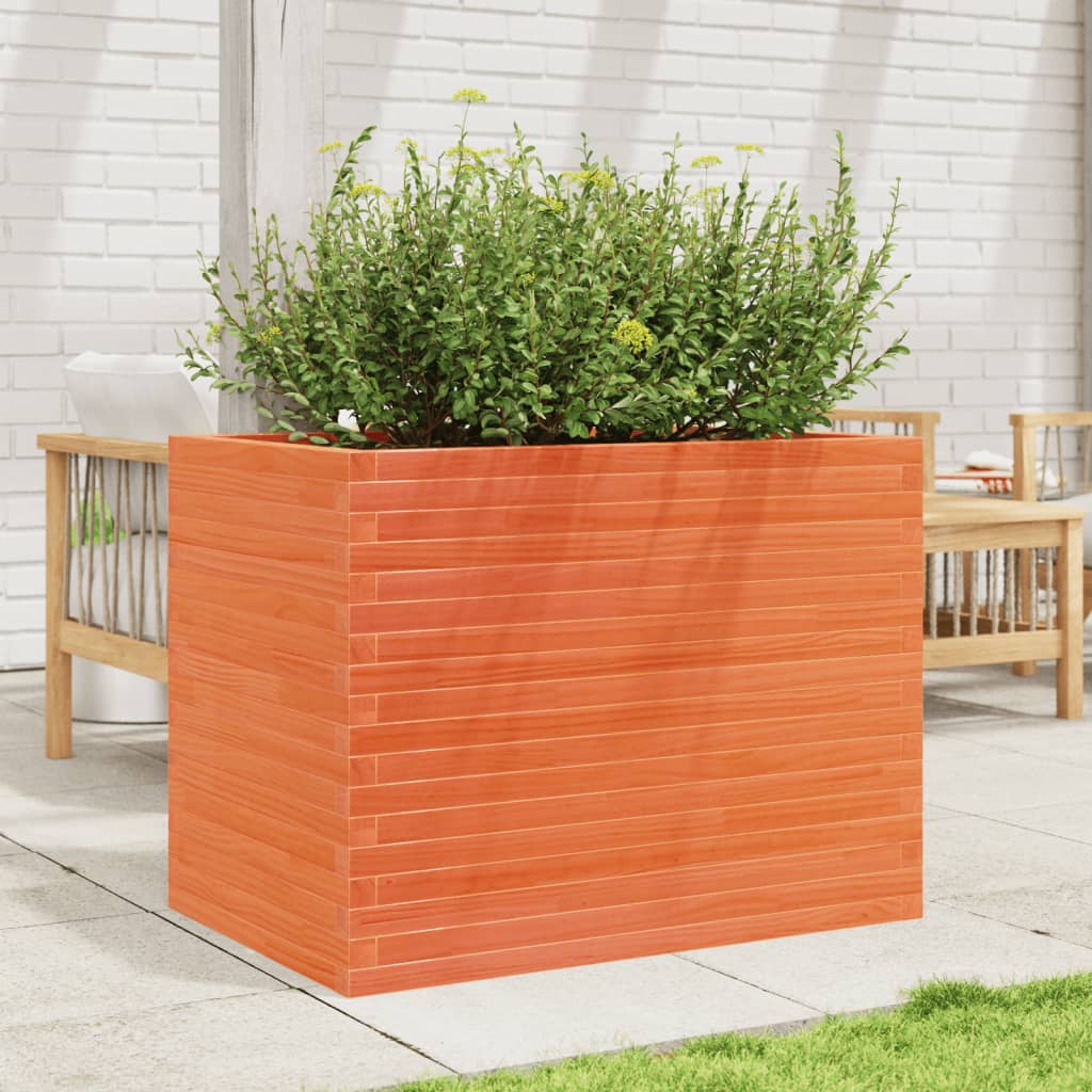 Odlingslåda vaxbrun 90x60x68,5 cm massiv furu