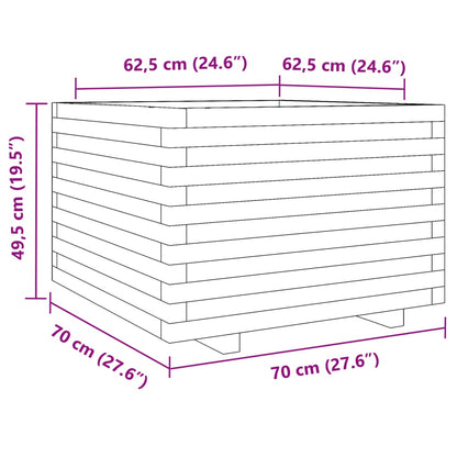 Odlingslåda 70x70x49,5 cm massivt furuträ