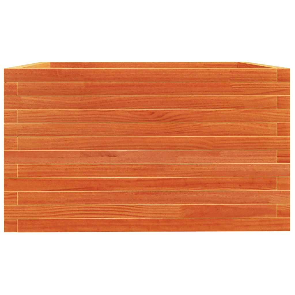 Odlingslåda vaxbrun 80x80x49,5 cm massiv furu