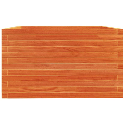 Odlingslåda vaxbrun 80x80x49,5 cm massiv furu