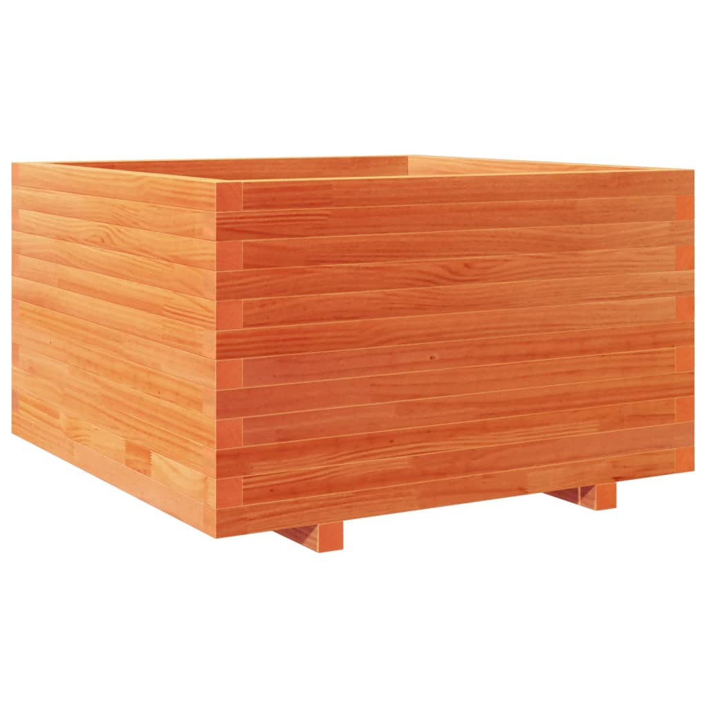 Odlingslåda vaxbrun 80x80x49,5 cm massiv furu
