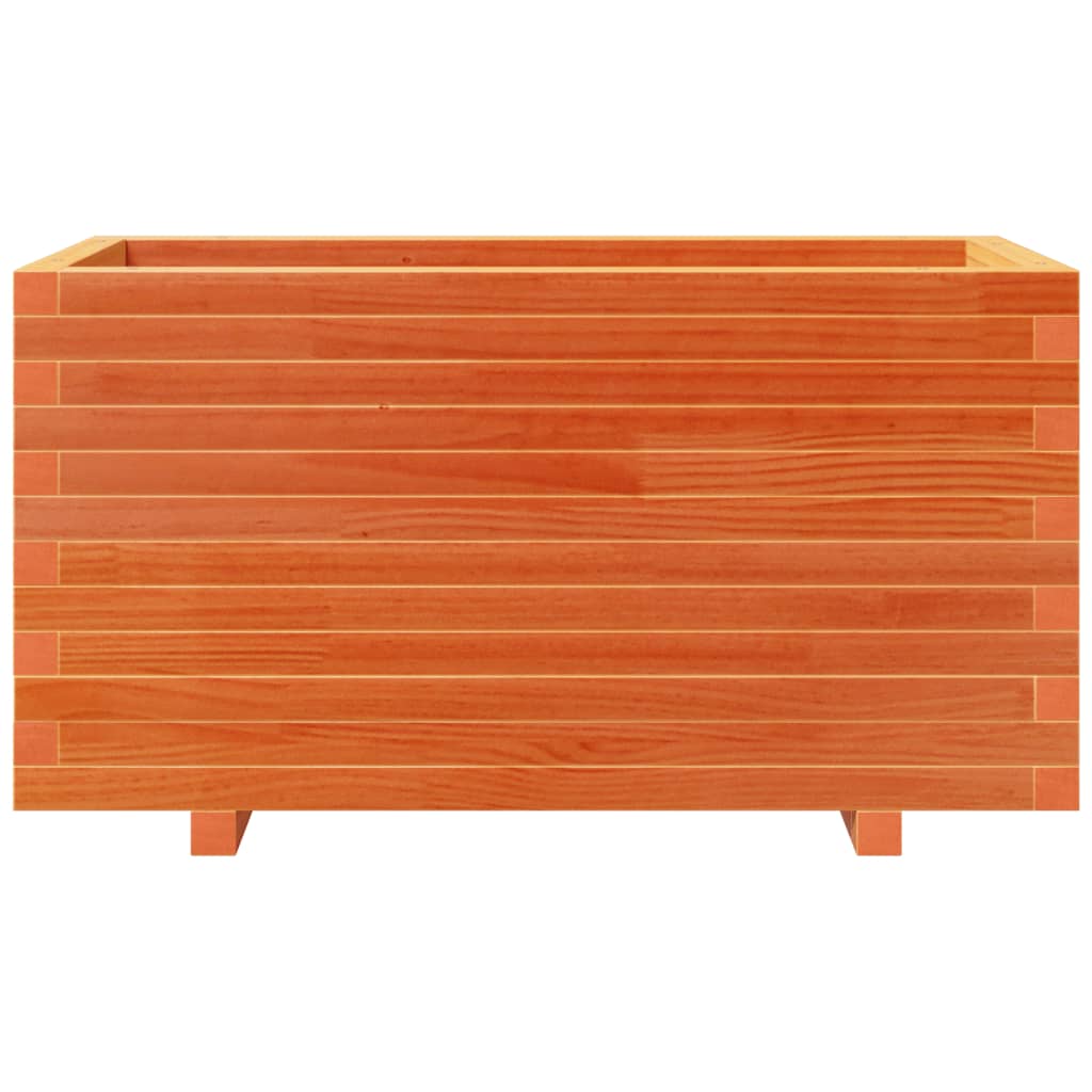 Odlingslåda vaxbrun 90x40x49,5 cm massiv furu