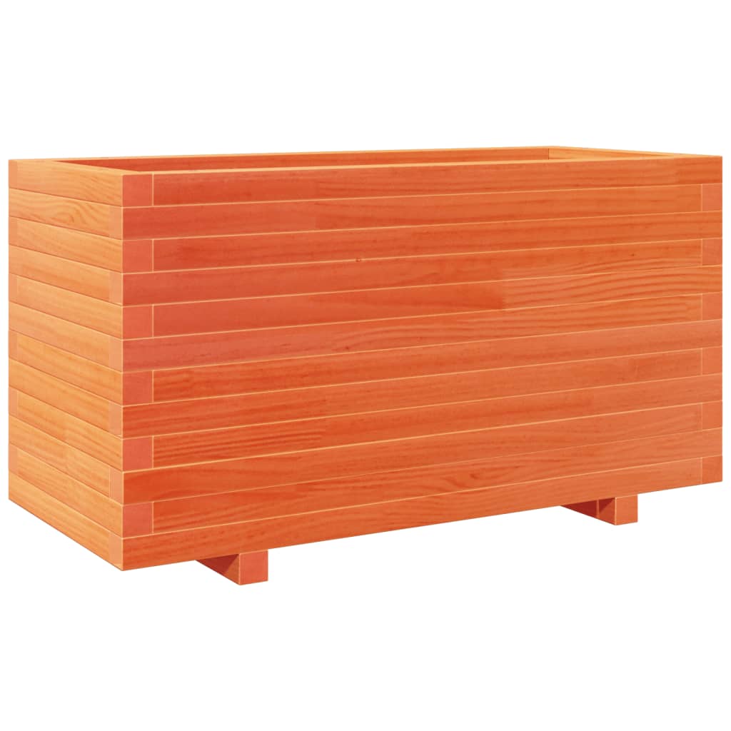 Odlingslåda vaxbrun 90x40x49,5 cm massiv furu