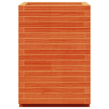 Odlingslåda vaxbrun 50x50x72,5 cm massiv furu