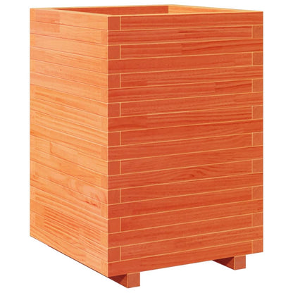 Odlingslåda vaxbrun 50x50x72,5 cm massiv furu