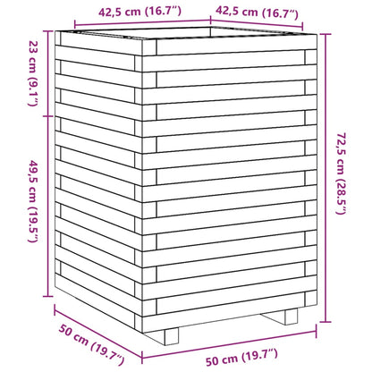 Odlingslåda 50x50x72,5 cm massivt douglasträ