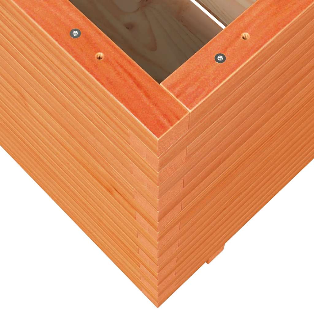 Odlingslåda vaxbrun 70x70x72,5 cm massiv furu