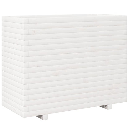 Odlingslåda vit 90x40x72,5 cm massiv furu