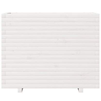 Odlingslåda vit 90x40x72,5 cm massiv furu