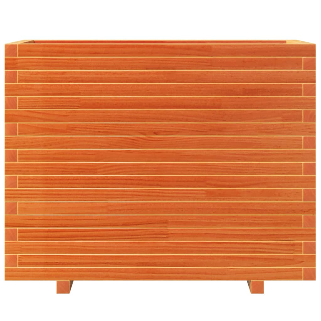 Odlingslåda vaxbrun 90x40x72,5 cm massiv furu