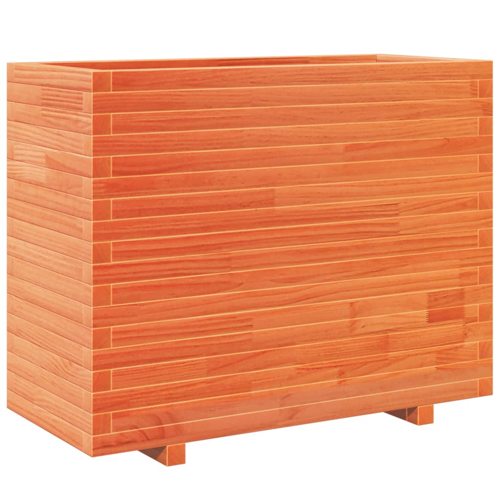 Odlingslåda vaxbrun 90x40x72,5 cm massiv furu