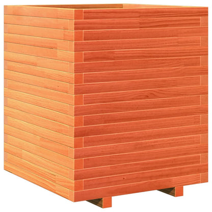 Odlingslåda vaxbrun 60x60x72 cm massiv furu