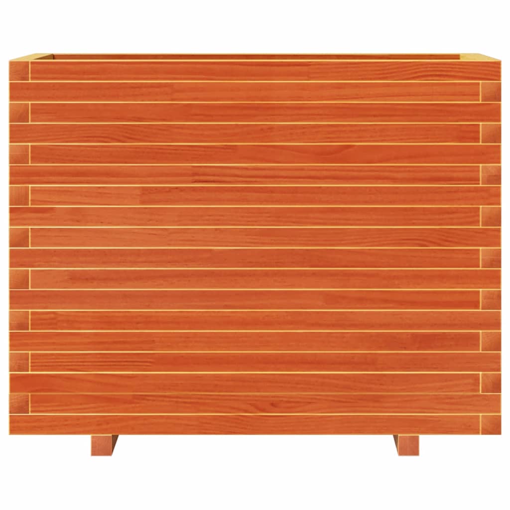 Odlingslåda vaxbrun 90x40x72 cm massiv furu