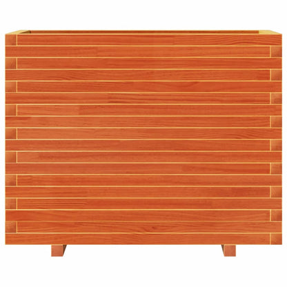 Odlingslåda vaxbrun 90x40x72 cm massiv furu