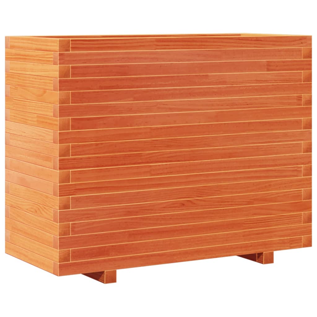 Odlingslåda vaxbrun 90x40x72 cm massiv furu