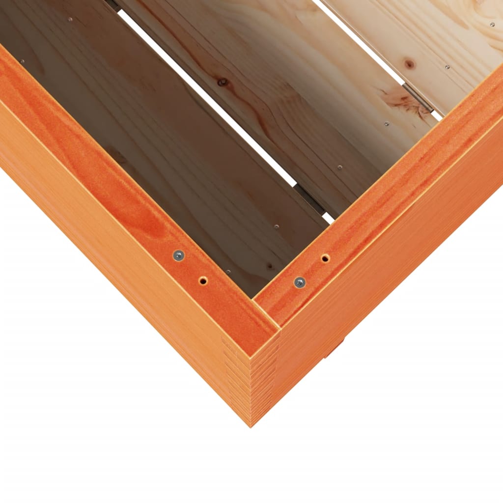 Odlingslåda vaxbrun 90x60x72 cm massiv furu