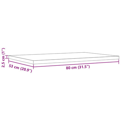 Bordsskivor 3 st 80x53x2,5 cm rektangulär massiv furu