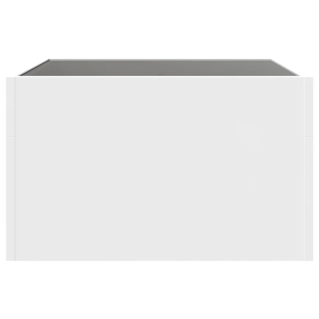 Soffbord med Infinity LEDs vit 50x50x30 cm