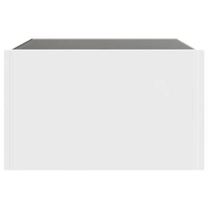 Soffbord med Infinity LEDs vit 50x50x30 cm