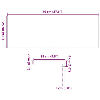 Trappstegsmattor 4 pcs obehandlad 70x25x2 cm massiv ek