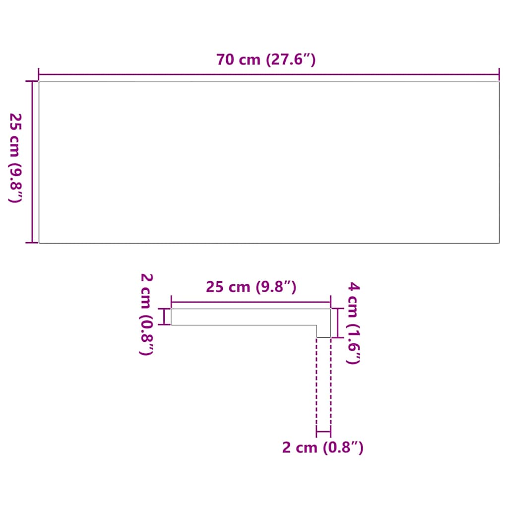 Trappstegsmattor 4 pcs mörkbrun 70x25x2 cm massiv ek