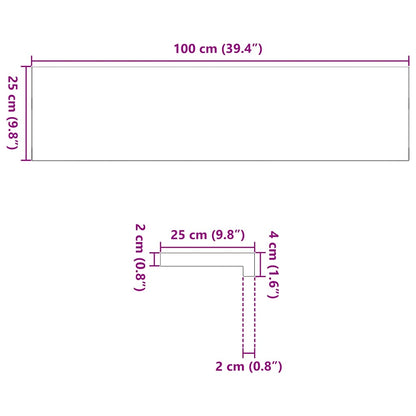 Trappstegsmattor 4 pcs mörkbrun 100x25x2 cm massiv ek