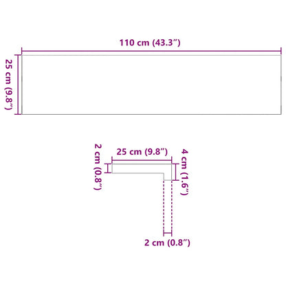 Trappstegsmattor 4 pcs mörkbrun 110x25x2 cm massiv ek