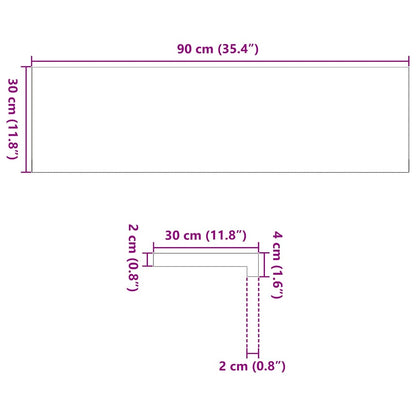 Trappstegsmattor 4 pcs mörkbrun 90x30x2 cm massiv ek