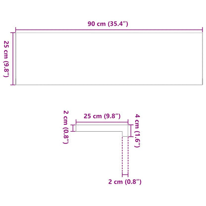 Trappstegsmattor 2 pcs mörkbrun 90x25x2 cm massiv ek