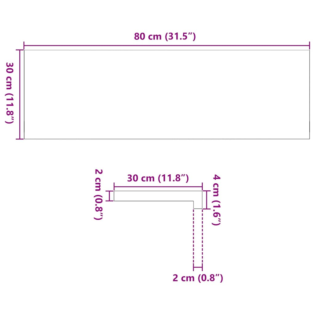 Trappstegsmattor 2 pcs mörkbrun 80x30x2 cm massiv ek